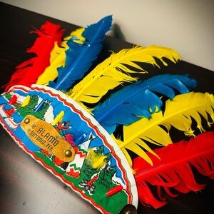 Vintage ✨The Alamo San Antonio TX. Feather Motif